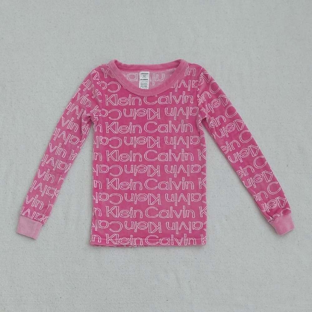 CALVIN KLEIN Logo Print Pink Top NWOT